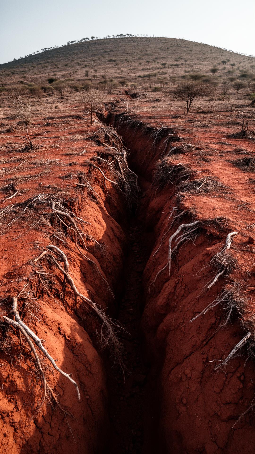 Eroded clay